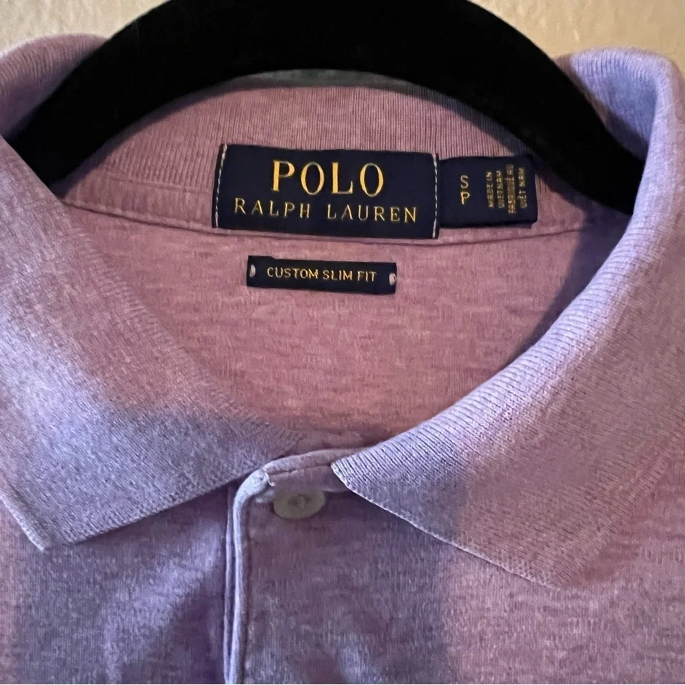 Polo Ralph Lauren Lavender Polo Shirt custom slim fit size small